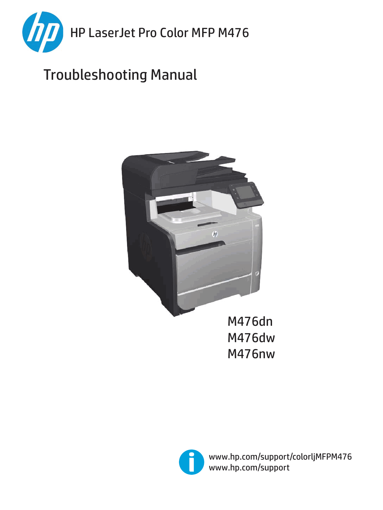 HP ColorLaserJet Pro-MFP M476 dn dw nw Troubleshooting Manual PDF download-1
